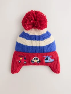 Next Ear-Cover Pom Beanie Hat (3mths-10yrs)^BOY Hats & Scratch Mitts|Hats