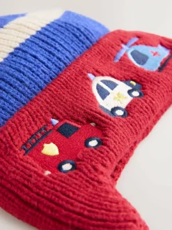 Next Ear-Cover Pom Beanie Hat (3mths-10yrs)^BOY Hats & Scratch Mitts|Hats