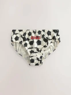 New Next 100% Cotton Printed Briefs 5 Pack (1.5-10yrs) Red/Blue Football