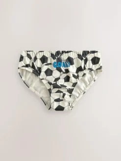 New Next 100% Cotton Printed Briefs 5 Pack (1.5-10yrs) Red/Blue Football