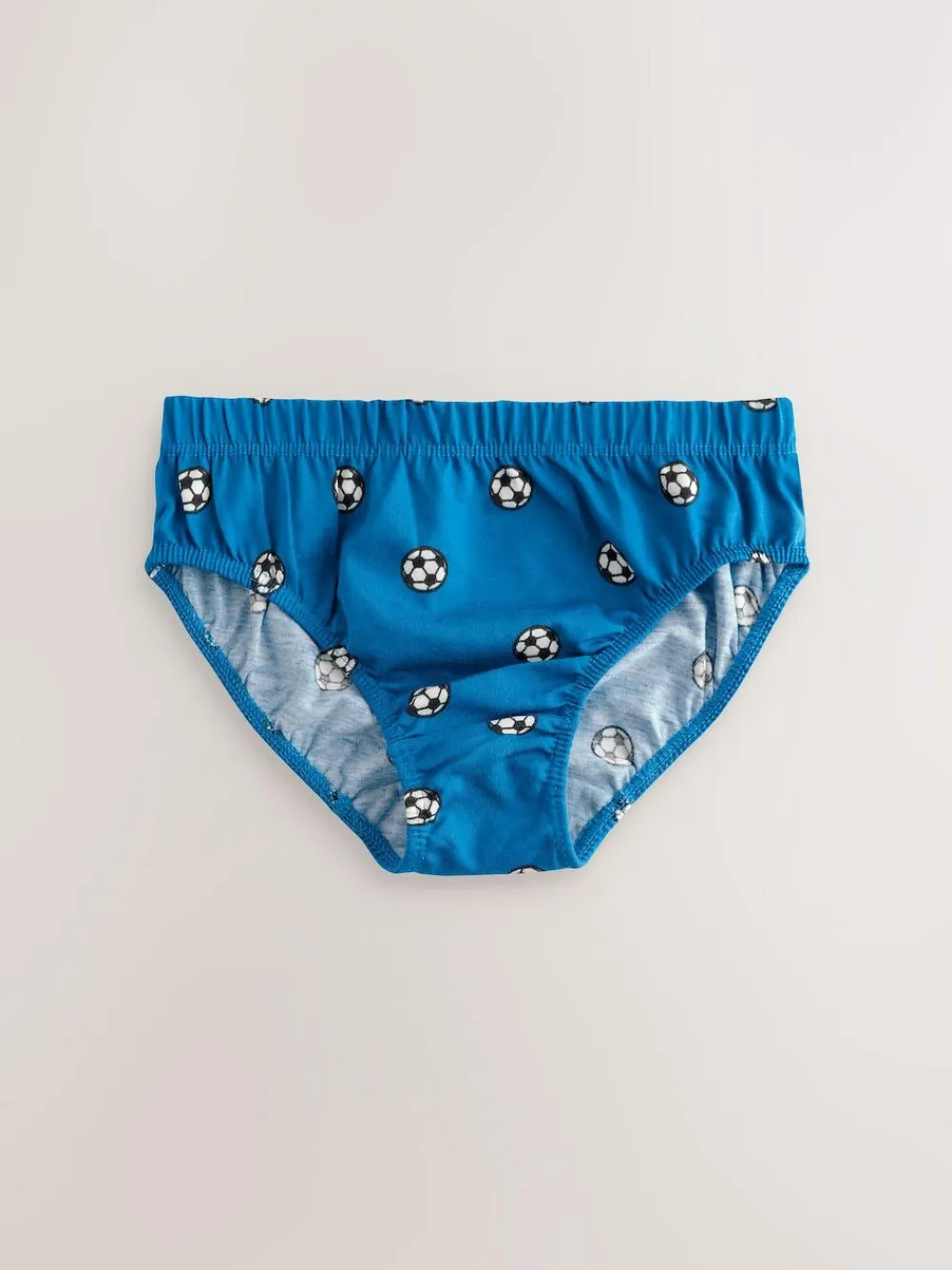 New Next 100% Cotton Printed Briefs 5 Pack (1.5-10yrs) Red/Blue Football