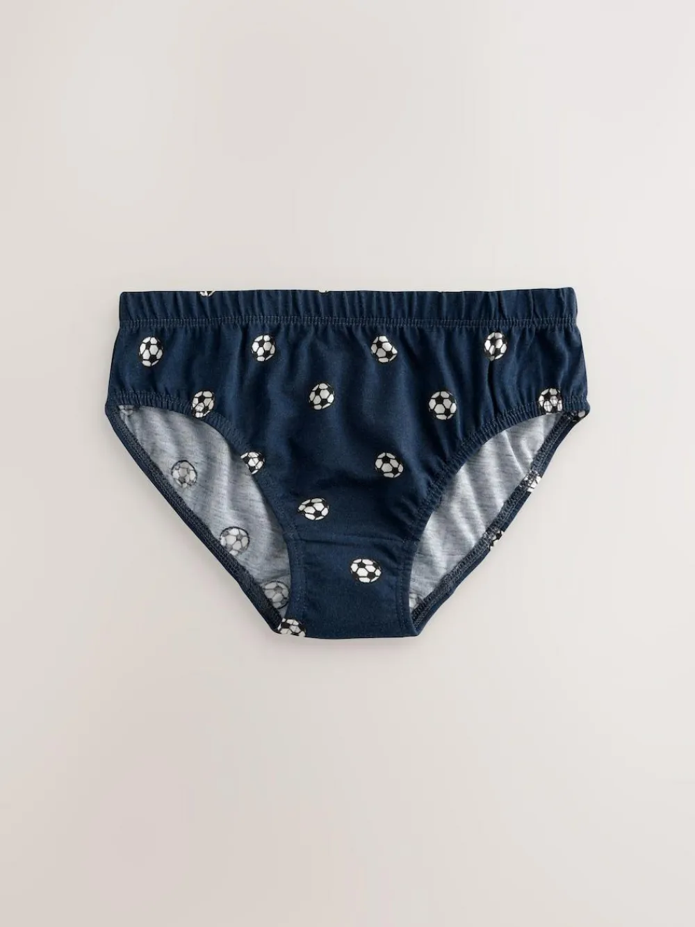 New Next 100% Cotton Printed Briefs 5 Pack (1.5-10yrs) Red/Blue Football