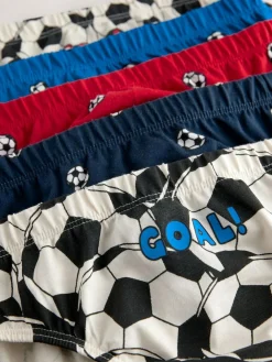 New Next 100% Cotton Printed Briefs 5 Pack (1.5-10yrs) Red/Blue Football