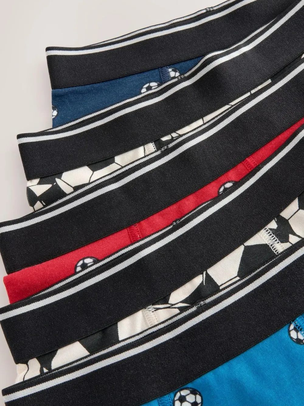 New Next Junior Character Trunks 5 Pack (1.5-16yrs) Red/Blue Football