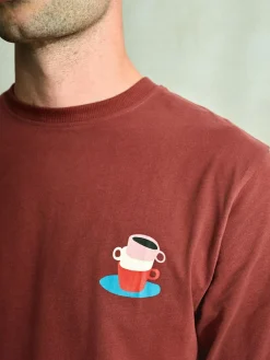 Hot Next Graphic Long Sleeve Jersey Pyjamas Set Red/Blue