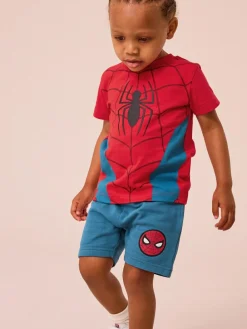 Outlet Next Red/Blue Spider-Man T-Shirt And Shorts Set (3mths-8yrs)