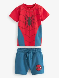 Outlet Next Red/Blue Spider-Man T-Shirt And Shorts Set (3mths-8yrs)