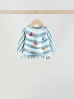 Discount Next Red/Blue/Cream Long Sleeve Top And Leggings Set 6 Piece (0mths-3yrs)