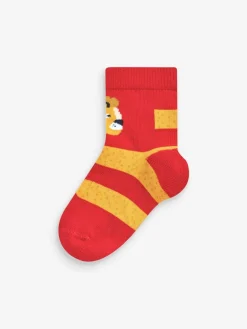 Outlet Next Red/Blue/Green Animal Cotton Rich Socks 7 Pack