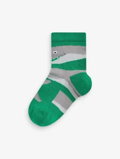 Outlet Next Red/Blue/Green Animal Cotton Rich Socks 7 Pack