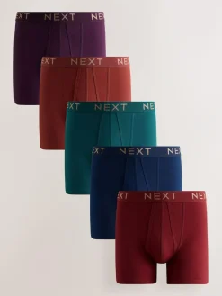 Hot Next 5 Pack A-Front Boxers Red/Blue/Purple Rich