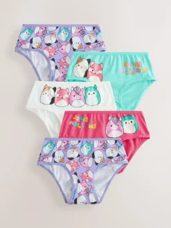 Outlet Next Red/Green 100% Cotton Squishmallow Briefs 5 Pack (5-14yrs)