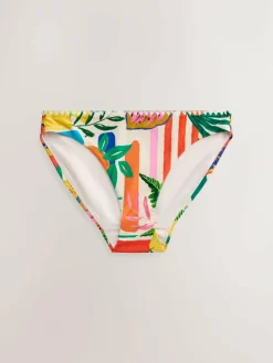 Sale Next Red/Green Tropical Whipstitch High Leg Bikini Bottom