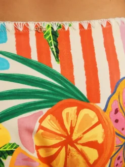 Sale Next Red/Green Tropical Whipstitch High Leg Bikini Bottom