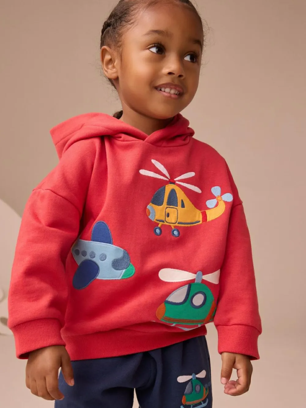 Best Next Hoodie And Joggers Set (3mths-7yrs) Red/Navy Blue Appliqué Transport