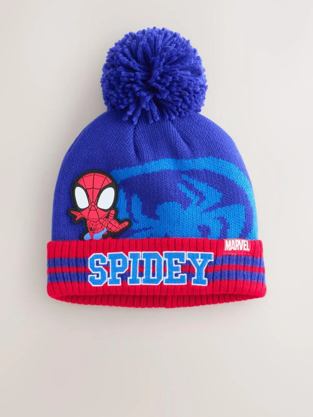 Next Red/Navy Blue Spidey Pom Beanie (3-10yrs)^BOY Hats & Scratch Mitts|Hats