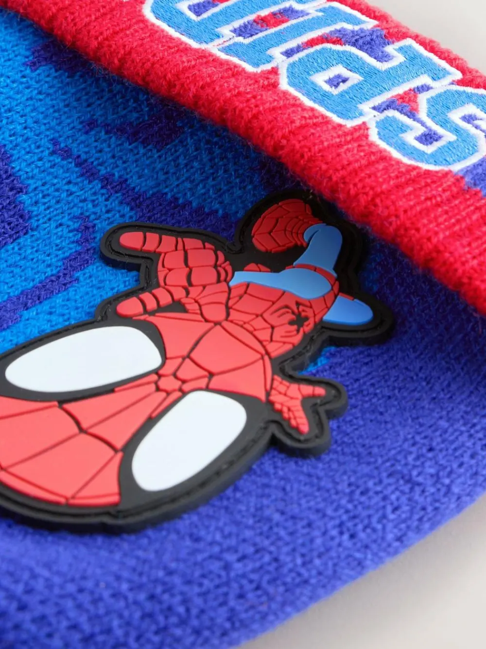 Next Red/Navy Blue Spidey Pom Beanie (3-10yrs)^BOY Hats & Scratch Mitts|Hats