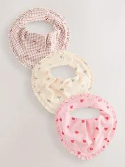 Online Next Baby Bibs 3 Pack Red/Pink