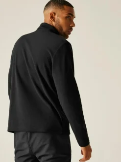 Sale Regatta Black Thompson Fleece Zip Neck