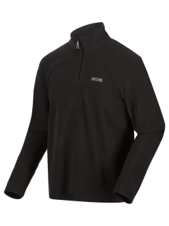 Sale Regatta Black Thompson Fleece Zip Neck