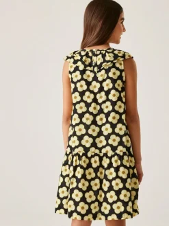 Outlet Regatta Girls 100% Cotton Orla Kiely Playsuit Black yellow