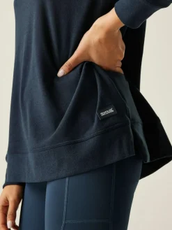 Discount Regatta Demmi Half Zip soft touch Fleece Blue