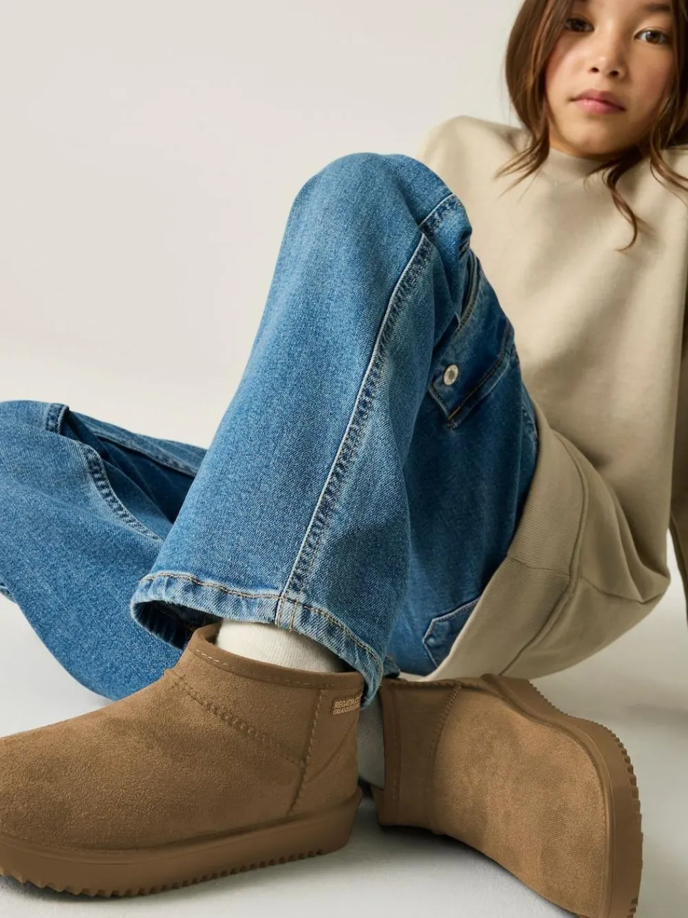 Regatta Risley Short Junior Cosy Lined Waterproof Boots Brown