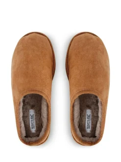 Sale Regatta Solace Slipper Faux Fur Slippers Brown