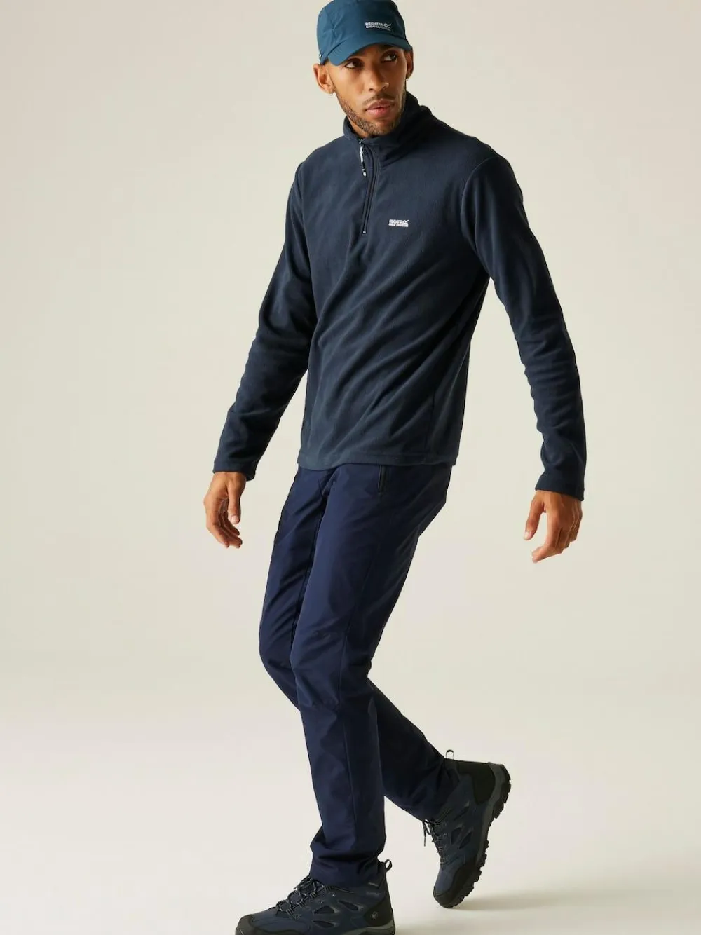 Best Regatta Mens Thompson Lightweight Half Zip Fleece Navy Blue