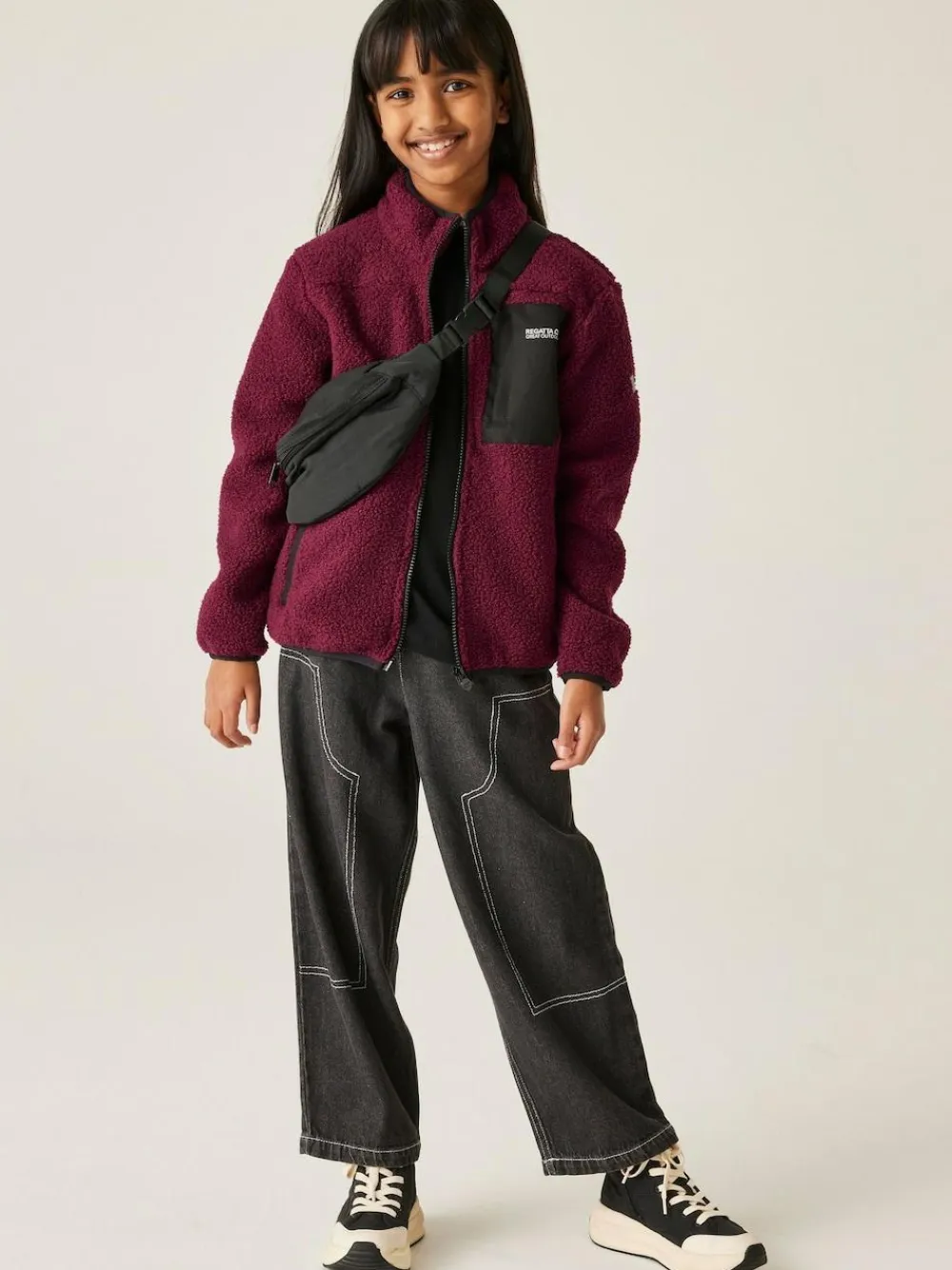 Hot Regatta Junior Frankie Warm Full Zip Fleece Plum