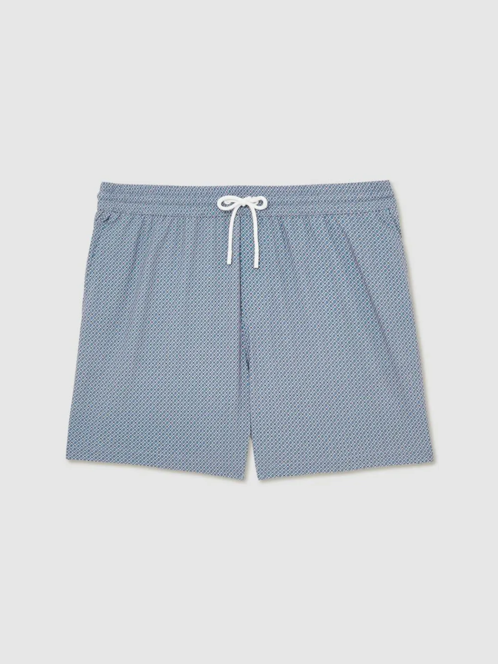 Best Reiss Tito Drawstring Geometric Print Swim Shorts Airforce Blue