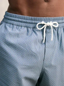 Best Reiss Tito Drawstring Geometric Print Swim Shorts Airforce Blue