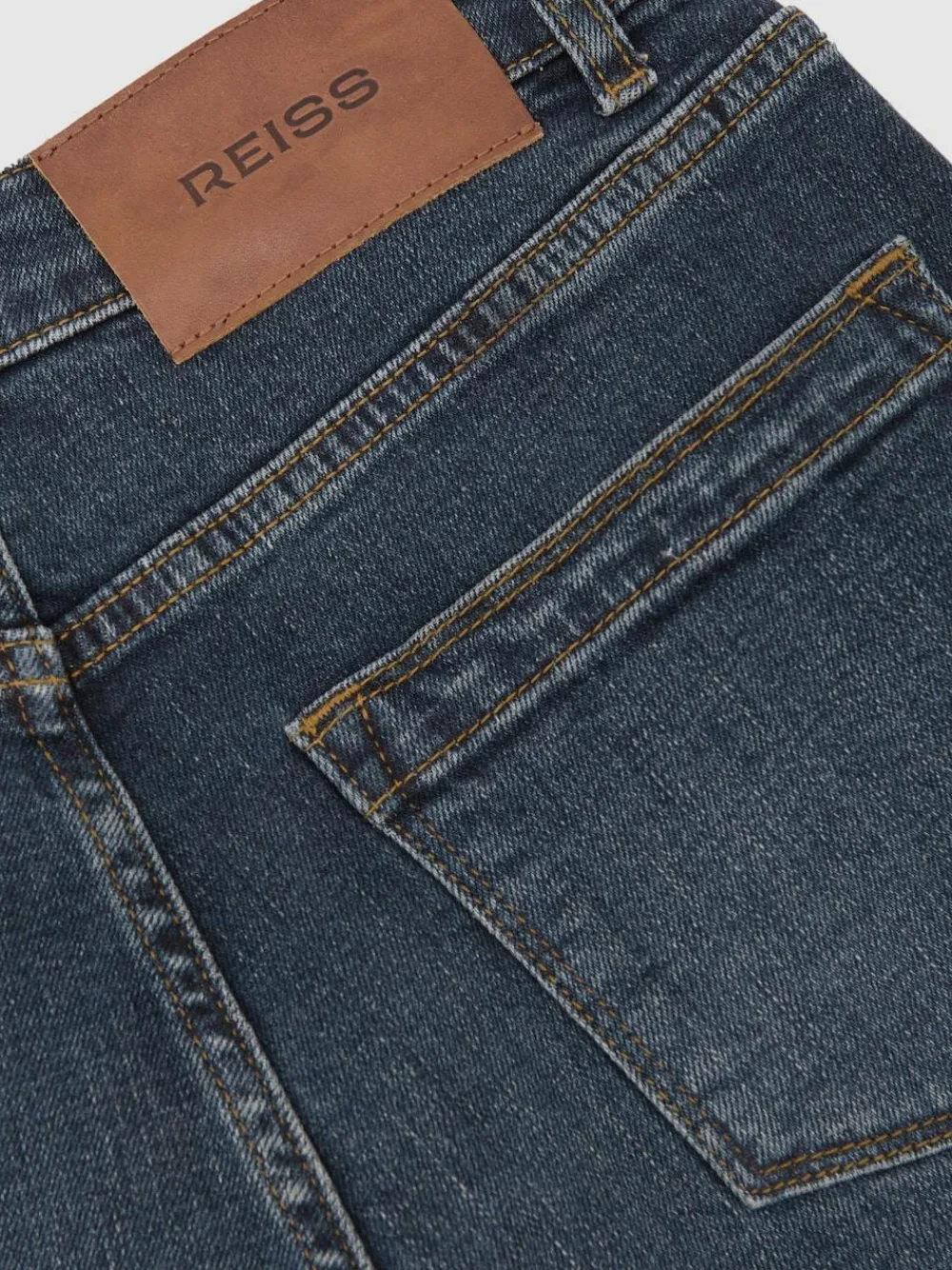 Best Reiss Antique Mid Blue Selin Mid-Rise Straight-Leg Jeans
