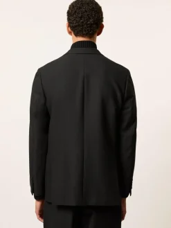Reiss Black Arley Monogram Relaxed Single-Breasted Blazer^ Blazers & Formal Jackets|Occasionwear