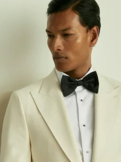 Online Reiss Boyle Grosgrain Silk Bow Tie Black