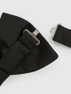 Online Reiss Boyle Grosgrain Silk Bow Tie Black