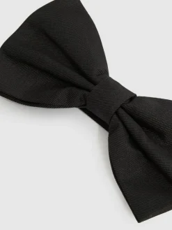 Online Reiss Boyle Grosgrain Silk Bow Tie Black