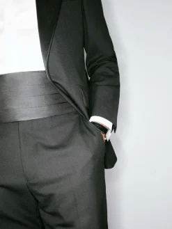 Outlet Reiss Cameron Silk Grosgrain Cummerbund Black