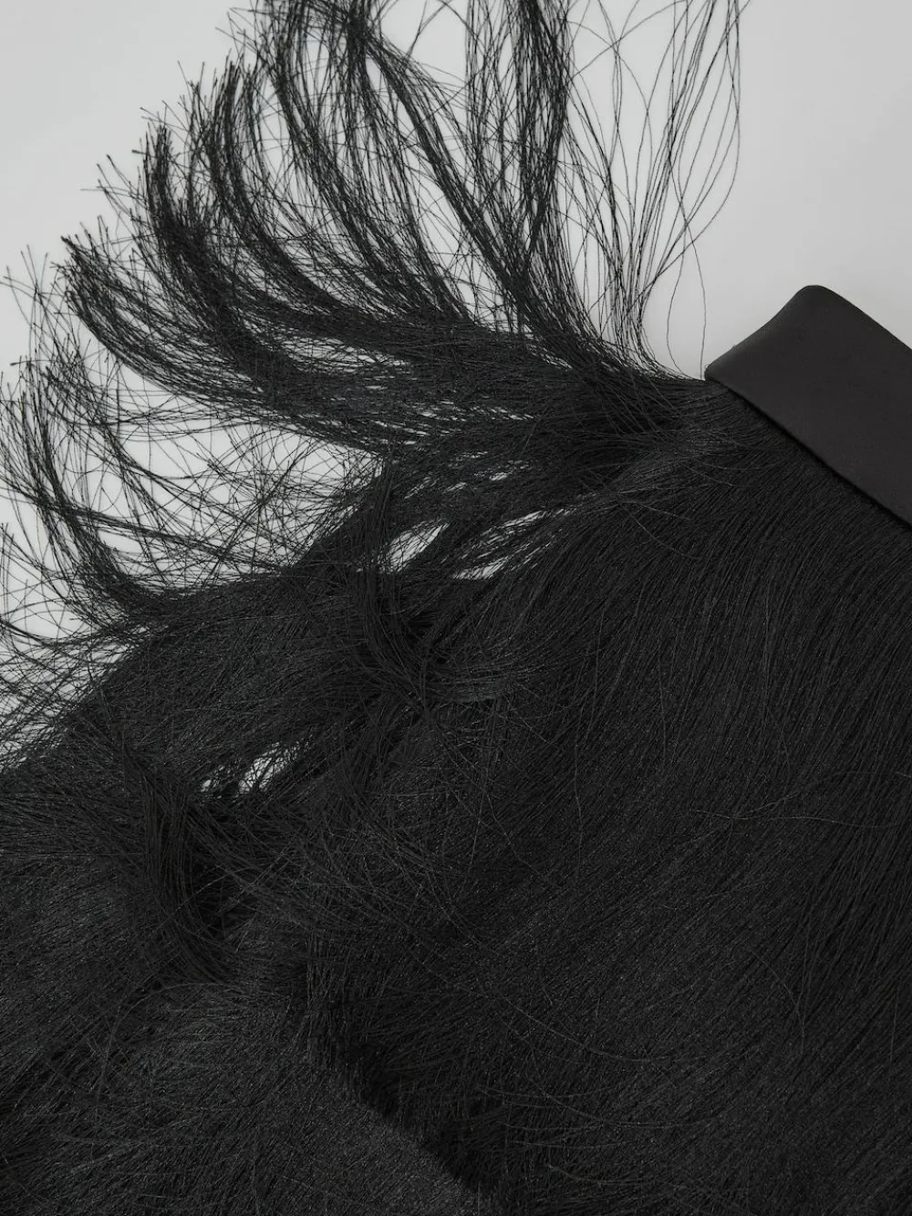 Discount Reiss Black Chloe Fringe Mini Skirt