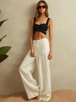 Online Reiss Black Cristina Wrap Design Bikini Top