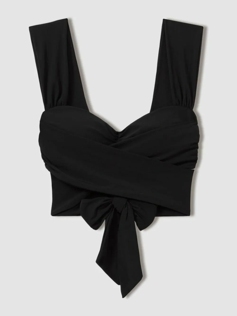 Online Reiss Black Cristina Wrap Design Bikini Top