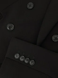 Outlet Reiss Gabi Double-Breasted Suit Blazer Black