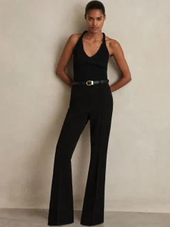 Best Reiss Gabi Petite Flared Suit Trousers Black