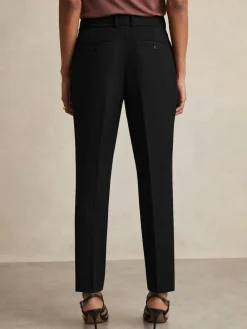 Reiss Gabi Petite Slim-Fit Suit Trousers Black
