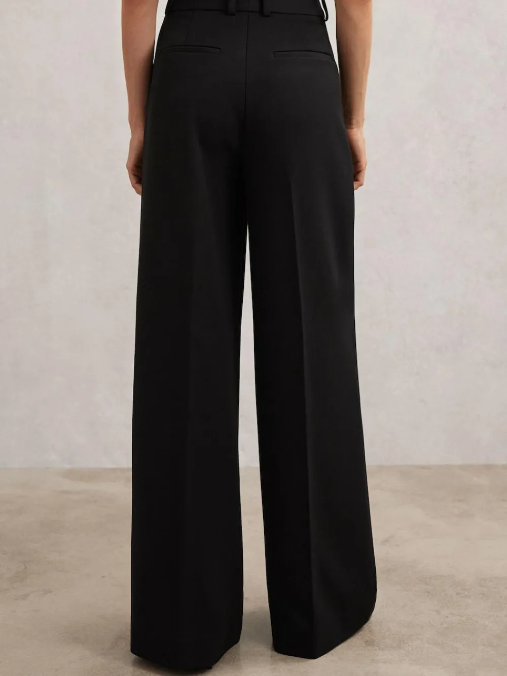 Online Reiss Gabi Petite Wide-Leg Suit Trousers Black