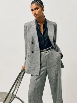 Best Reiss Hayley Leather Square Hinge Belt Black