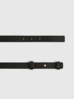 Best Reiss Hayley Leather Square Hinge Belt Black