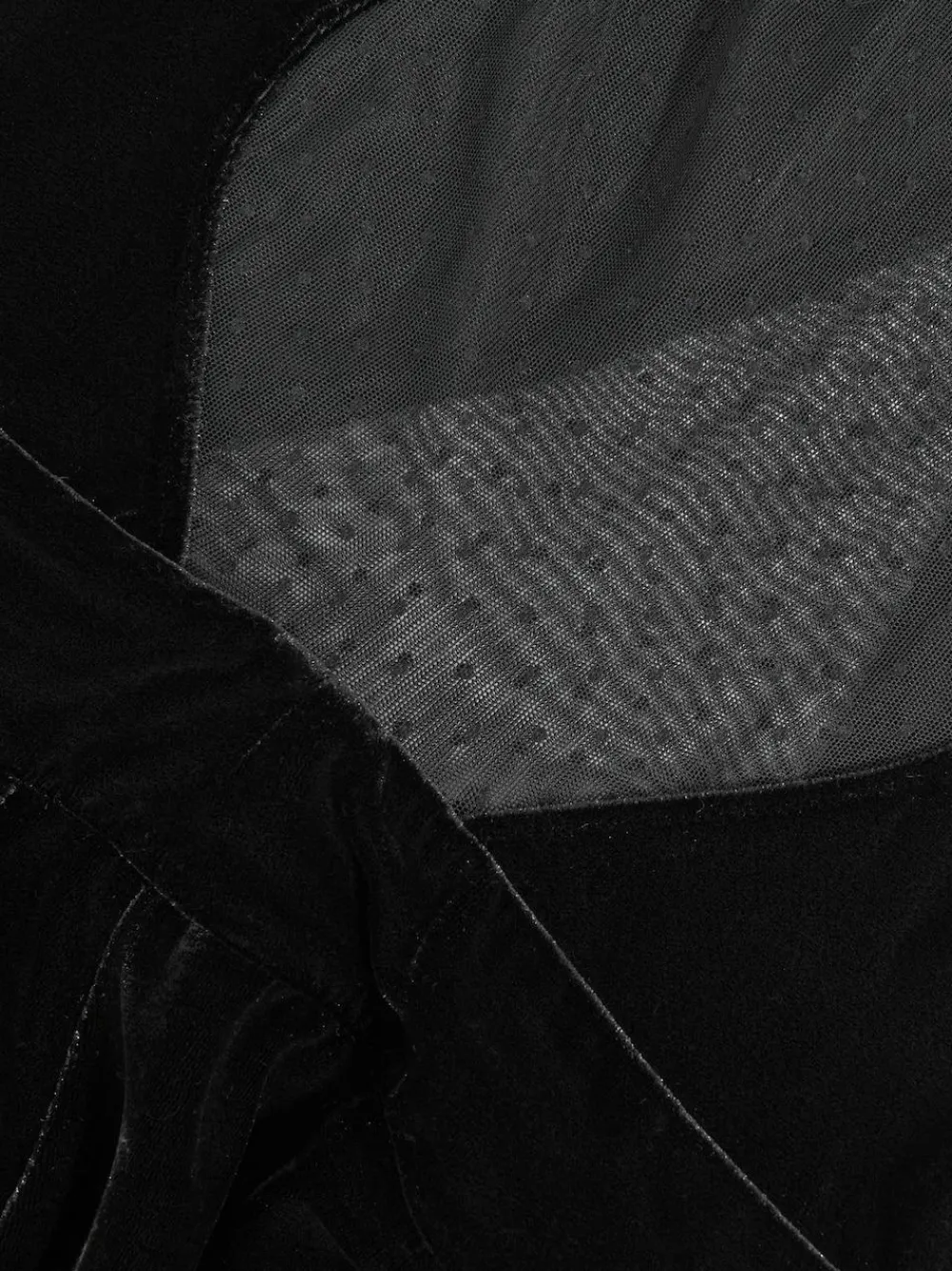 Reiss Black Karolina Velvet Sheer-Panel Wide-Leg Jumpsuit^Women Jumpsuits & Playsuits