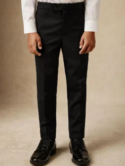 Reiss Black Knightsbridge T 3-9 yrs Tuxedo Satin Stripe Trousers^BOY Suits & Vest