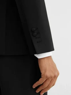 Clearance Reiss Black Poker Db Tailored-Fit Double-Breasted Tuxedo Jacket